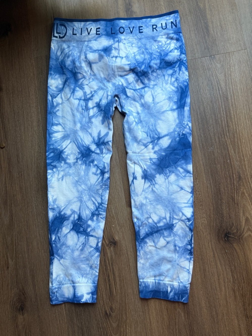 Live Love Run Blue Tie-Dye Leggings